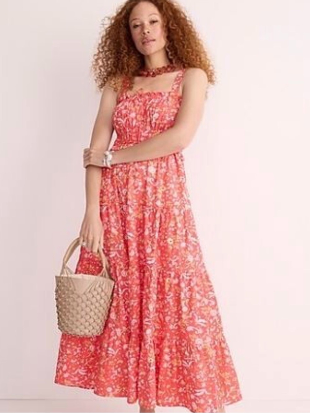 J. Crew Floral Maxi Tiered in Sunny Blooms